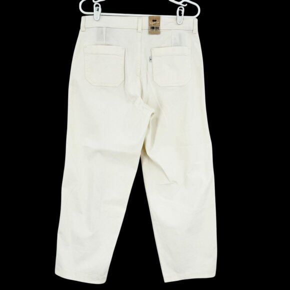 Levi's Women's Stretch White Utility Ankle Pants Size 30x27 Mid Rise Slim NWT - Picture 2 of 12